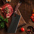 Dream Reach 6.9 Inch Black Meat Cleaver, High Carbon Steel Boning Knife with Sheath Gift Box and Bottle Opener