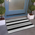 Black and White Striped Outdoor Rug, 24'' x 35'' Door Mat, Machine Washable Welcome Mats for Entryway and Bathroom