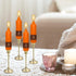 5 Inch Orange Taper Candles Hand Poured Unscented Smokeless Short Thick Tapered Candles for Morning Coffee Ritual