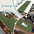 Shelf Liners for Kitchen Cabinets 17.5in x 20FT, Non-Adhesive Strong Non-Slip Thickened Gold Green Geometric Drawer