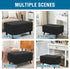 33"-34" H.VERSAILTEX Ottoman Cover Rectangle Fit Length Footrest Linen Look Ottoman Slipcovers Thick Covers Slipcover