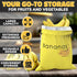 13.8x10.6" Banana Storage Bag with Aluminum Lining - Banana Bags to Keep Bananas Fresh Longer, Nylon Banana Keeper