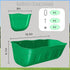 DallerSoode 7.5 2 Pack,Hanging Hanging Goat Feeders,Chicken Feeder Waterer,Large Feed Trough Quart Fence Feed Trough
