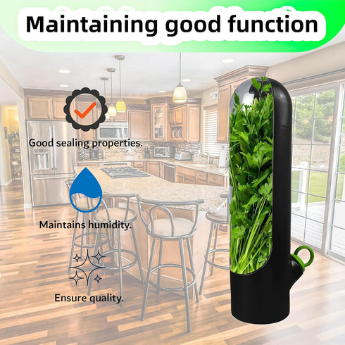 HAPSAON 2-3 Herb Saver for Refrigerator, Herb Keeper for Containers for Refrigerator Keeper for Herb Storage Containers