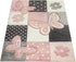 Size:2'8" 4'11" Kids Room Rug Pastel Colors Butterflies Check Pattern Spots Flowers Colourful, x