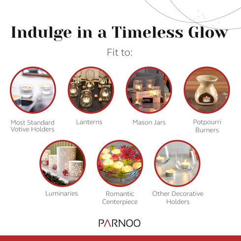 Tea Light Candles in Metal Cups - 250 Bulk White Unscented Votive Candles, 4.5 Hours Long Burning for Romantic Dinner