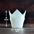 Large White Tulip Baking Cups, 2-1/4" Base Diameter x 4" Wall Height, Greaseproof Paper Muffin Liners, 130 pcs