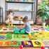 4x6 Kids Rugs for Playroom Classroom Bedroom, Educational and Fun Play Mat with ABC Alphabet Animals, Learning Rug