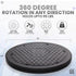 12 Inch Lazy Susan Turntable Organizer, Non Skid Large Plastic Turn Table for Cabinet, Black, 1 PC