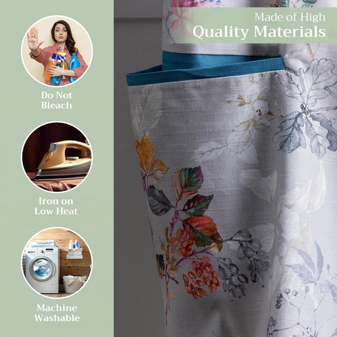 Maison d'Hermine 100% Cotton Kitchen Apron for Women with Pocket - Chef Apron for Men, Cooking, Gardening, Server