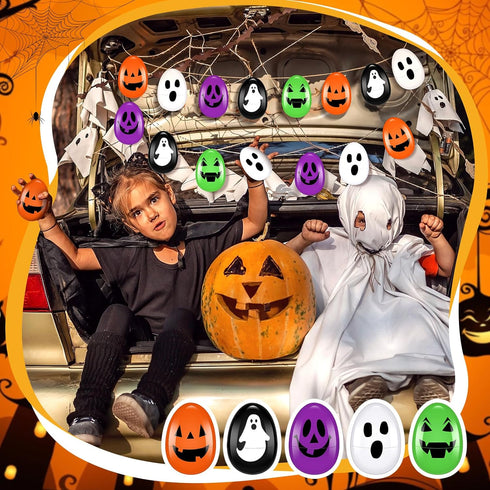 Libima 200 3" Pcs Easter Eggs Plastic Eggs with Ghost Easter Skull Empty Bulk Fillable for Egg Hunt Party Favors Basket