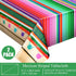 Tatuo 2 Pcs Mexican Fiesta Tablecloth - Striped Serape Blanket Covers for Cinco De Mayo, Wedding, Birthday Party, 51.2
