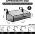 Zubebe Bedside Shelf for Bed, 2 Pieces with 10 Pairs Hooks, Black Metal Organizer for Bunk Bed, Caddy Storage Basket