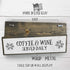 Coffee Wood Signs (Medium - Wood and Metal, Coffee and Wine Served Daily)