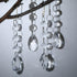 Jetec 72 Pieces Crystal Christmas Tree Ornaments - Clear Beads Garland with Water Drop Pendants and Hooks