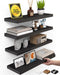 BAYKA Floating Shelves for Wall, 15.7in Wall Mounted Rustic Wood Shelves for
