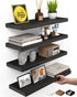 BAYKA Floating Shelves for Wall, 15.7in Wall Mounted Rustic Wood Shelves for