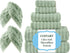 COZYART Lint Free Towel Sets 8 Pcs Sage Green, Thick, Super Soft,