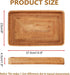 Hipiwe Decor,14.8"x 9.0"x1.8" Rattan Serving Tray Large Wicker Storage Basket Tray for Organizing Rectangular