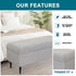 38) KRFOONN Rectangle Ottoman Covers Stretch Folding Storage Ottoman Bench Cover Printed Storage Ottoman Folding
