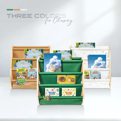 4-Tier 2 Pack, Kids Bookshelf, Toddler Bookshelf, Montessori Book shelf for Baby Room, Children Classroom Books Rack
