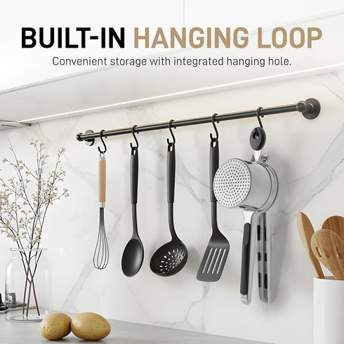 15oz Bellemain Large Potato Ricer Heavy Duty Stainless Steel Potato Masher for Smooth Mashed Potatoes, Baby Food