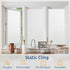 rabbitgoo Window Privacy Film, Non-Adhesive Frosted Glass Window Film for Bathroom, Matte White 35.4" x 78.7"