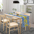 UEQIKI Summer 13x72 Inch Blue Tiles Lemon Table Runner for Home Party Decorations Seasonal Washable Kitchen Dining