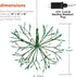 Alpine Corporation 16"H Indoor Holiday 3D Snowflake Ornament - LED Lights, Green Christmas Decoration