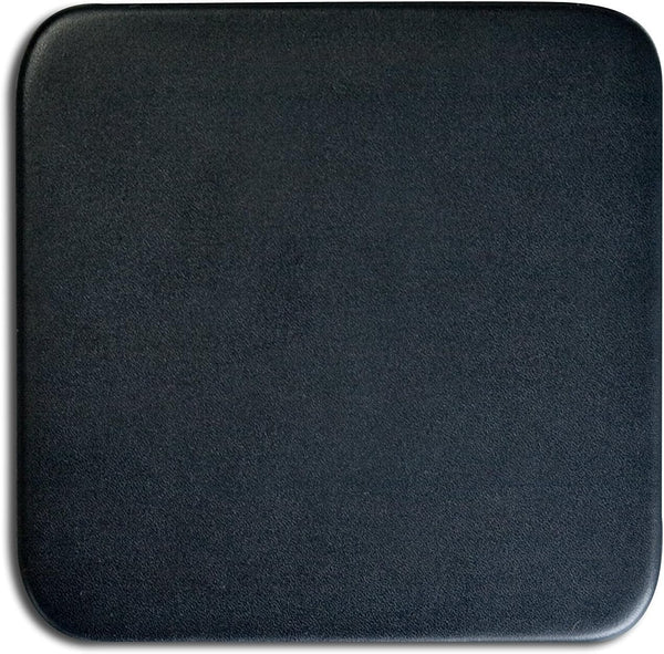 Dacasso A1053 Leather Square Coaster, Black