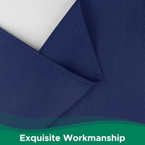 Biscaynebay Wrap Around Bed Skirts for Queen Beds, 15" Drop, Navy Adjustable Elastic Dust Ruffles, Machine Washable