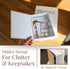 Flaxen Set (Set 2, Decorative Books for Home Decor Faux Book Storage Box with Magnetic Closure & Linen Cover Coffee