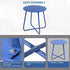 EortheX Small Round Metal Coffee Side Birstro Table Sturdy & Weather-Resistant Accent Table for Patio, Balcony Indoor