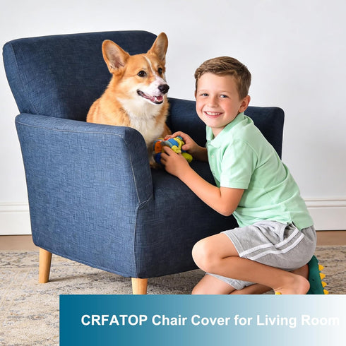 1-Piece Sofa,A16 CRFATOP Stretch Mid Century Modern Armchair Slipcover Accent Chair Covers with Arms Soft Chair