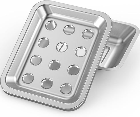 Stainless Steel Soap Dish, Large Double-Layer Draining Soap Holder, Metal Soap Dish