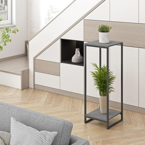 34" 2-Tier Tall Plant Stand Indoor, Modern Plant Shelf, Corner Flower Pot Holder Organizer for Living Room Balcony