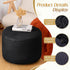 AS AWESLING Plush Round Ottoman Foot Rest - Dual Size Comfort for Living Room