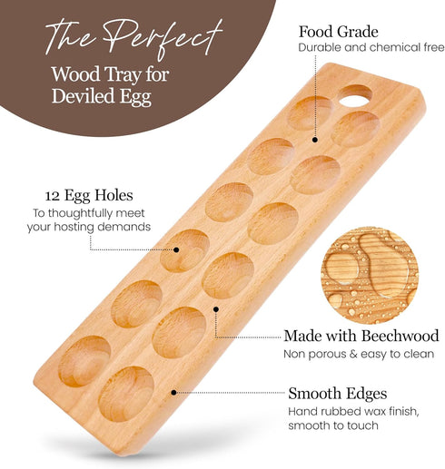 Namre' Holiday Deviled Egg Platter - Charcuterie Board with Recipes