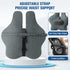 Adjustable Lumbar Support Pillow for Office Chair, Memory Foam Back Cushion for Chair/Car/Sofa/Plane (Darkgray)