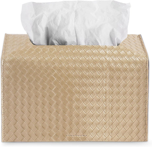 Towel(1-Gold) LIZIMANDU Leather Cover for Disposable Paper Hand Towel Box, Compatible with Kleenex Paper Hand