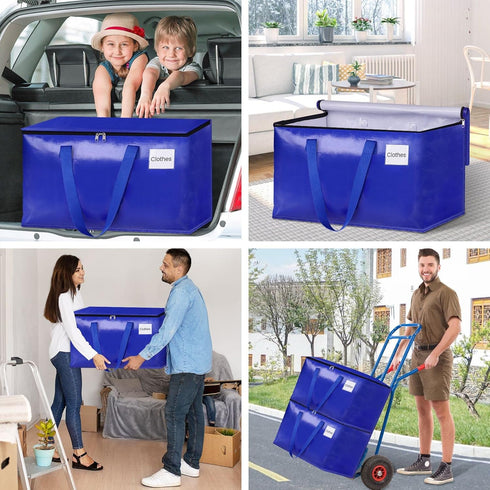 EpicTotes Supplies(88L, 10-Pack, Moving Bags, Storage Bags with Sturdy Handles and Heavy Duty Zippers, Storage Totes