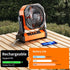 Camping LED Fan with Light, 20000mAh Rechargeable Battery Powered Outdoor Tent Fan, 4 Speed