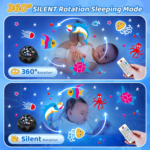 15 15 3 PIKOY Night Light Projector for Kids Room - Colors, White Noise, Films, Remote - Rechargeable Star Lights