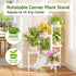NQW 6 6 Tier Metal Plant Stand, Potted Multiple Flower Pot Holder Shelf, Indoor&Outdoor Folding Planter Display Shelves