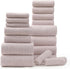 18 Piece Bath Towels Set,Soft Family Bathroom Towel Set with Hanging Loops-6