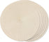 FunWheat Round Braided Placemats Set of 6, 15 inch Non-Slip Washable Table Mats for Dining Tables (Beige, 6pcs)