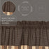 VHC Brands Kettle Grove Window Curtain, Black Valance Block Border, 16x72