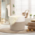 Laundry Hamper, Pure Cotton Rope Woven Basket for Dirty Clothes, 15.5 * 13.5 inches-40L White & Brown Mixed