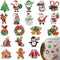 Whaline 20Pcs Christmas Diamond Drawing Magnets, DIY Xmas Rhinestone Painting Full Drill Magnetic Stickers for Home
