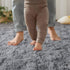 YJ.GWL Area Rugs for Bedroom - 2x3 Washable Small Grey Bedside Rug, Fluffy Shaggy Indoor Carpet